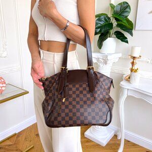 Authentic Louis Vuitton Verona MM Damier Ebene Shoulder Bag DU2132 B0633